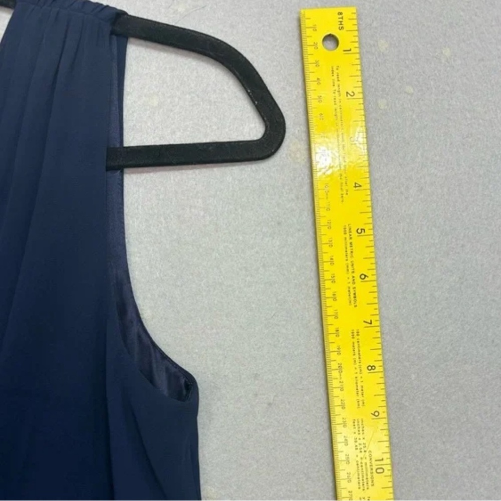 Eliza J Crystal Sleeveless dress Navy Blue V-Neck New Size 6 - Picture 13 of 14